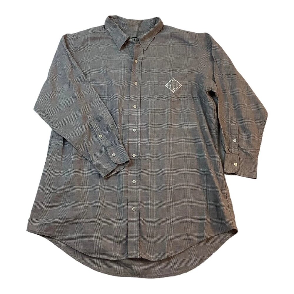 Lauren Ralph Lauren Regular Fit Plaid 100% Soft Cotton Button Up Shirt Size L